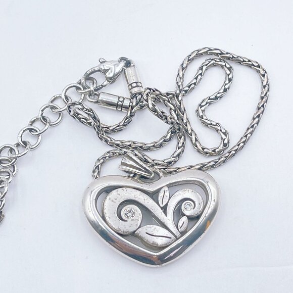 Brighton Eve’s Delight Heart Rhinestones Pendant Necklace 16 -18" - Picture 8 of 8